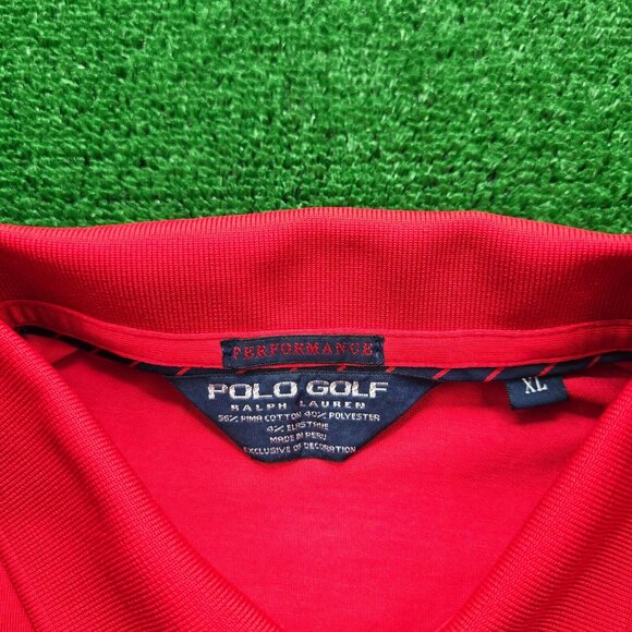 Polo Golf Ralph Lauren Polo Shirt Mens XL/2XL Red Short Sleeve Performance - Picture 7 of 9